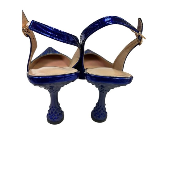 Blue Rhinestone Pointed Toe Slingback Pump High Heel Size 7.5 US (38) - Picture 3 of 6